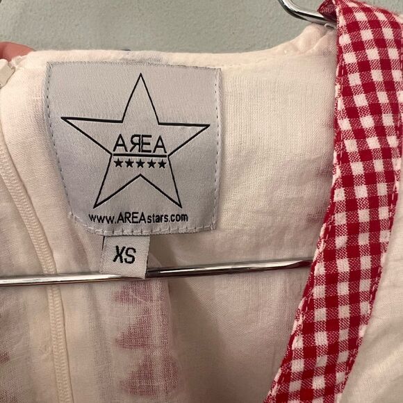 Area Stars Embroidered Sorrento V-Neck Dress XS - Picture 6 of 7